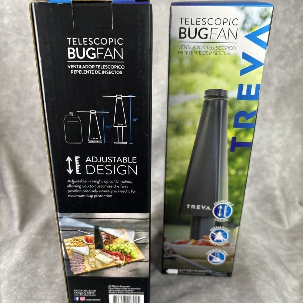 Treva FD15001 Bug Repellent Fan - Black Lot Of 2. Keep Pests Off Your Food